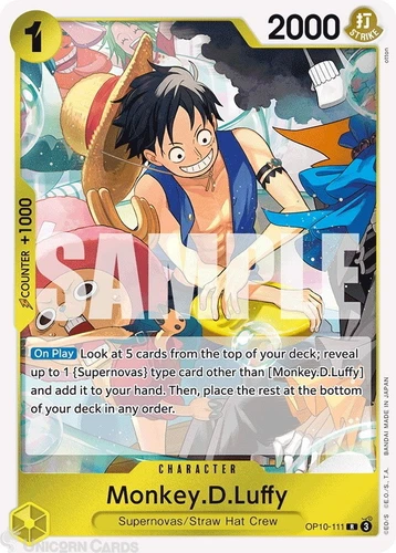 OP10-111 Monkey.D.Luffy : Rare English One Piece TCG Card : OP10: Royal Blood