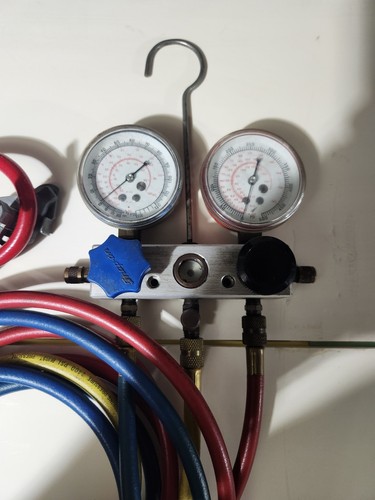 VINTAGE Snap-On Tools A/C Refrigeration Gauges Dual Manifold For R12 ...