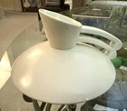 Red Wing Pottery Vintage Atomic MCM #1580 White Pitcher/Ewer.