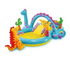 Dinosaur Childrens Inflatable Play Centre Paddling Pool Slide Free Shipping