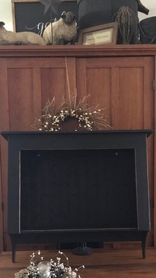 Primitive Shelf Black Colonial Rustic Farmhouse Decorative Wood Handmade Wall
