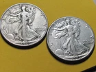 1944 & 1946  LIBERTY WALKING HALF DOLLARS  VERY NICE COINS