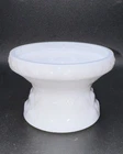 Vintage White Milk Glass Pedestal Candle Holder Textured Base Multi Size