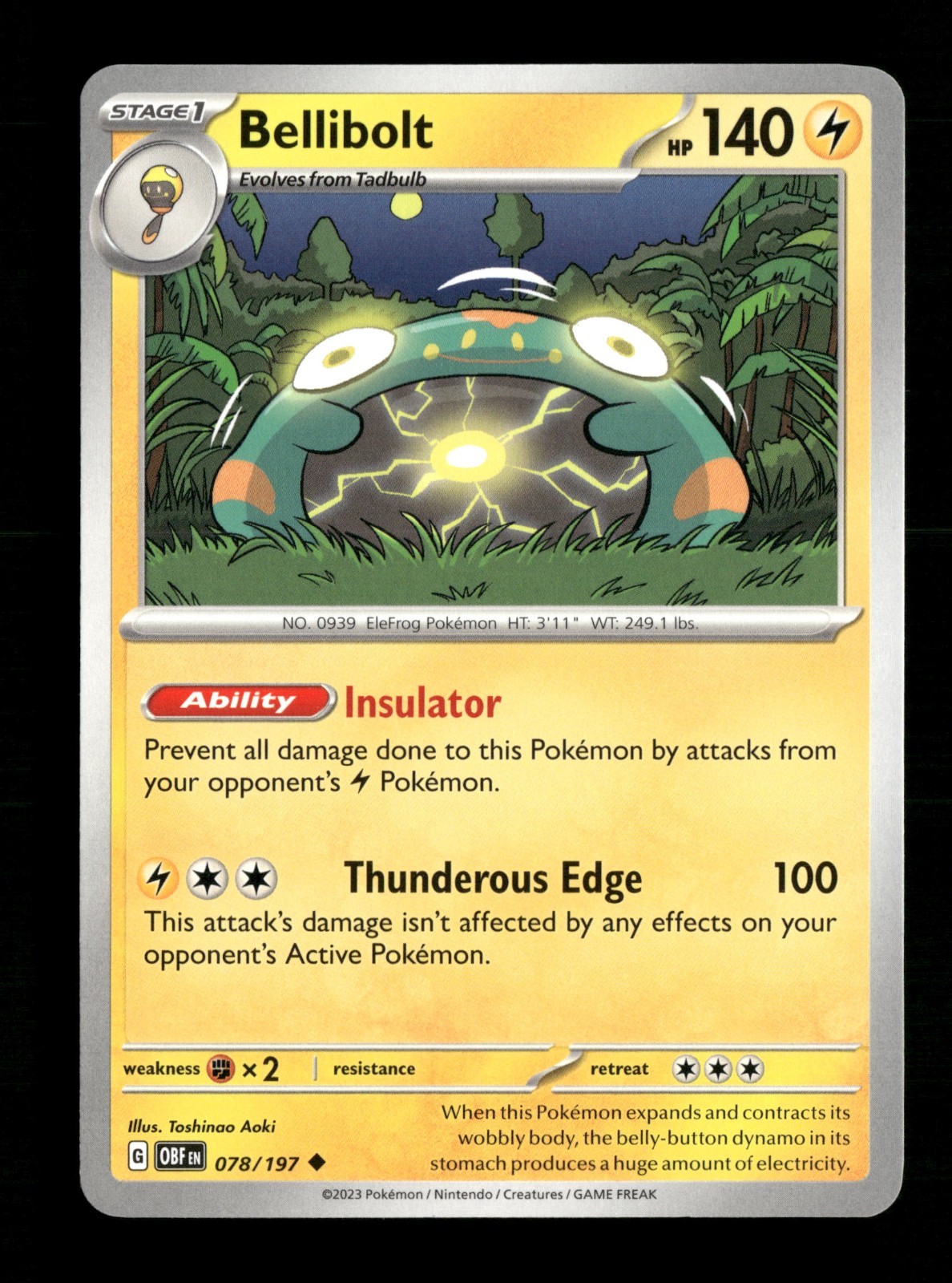 2023 Pokemon Obsidian Flames #078/197 - Bellibolt