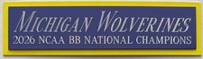 2026 MICHIGAN WOLVERINES NAMEPLATE FOR AUTOGRAPHED SIGNED BASKETBALL JERSEY