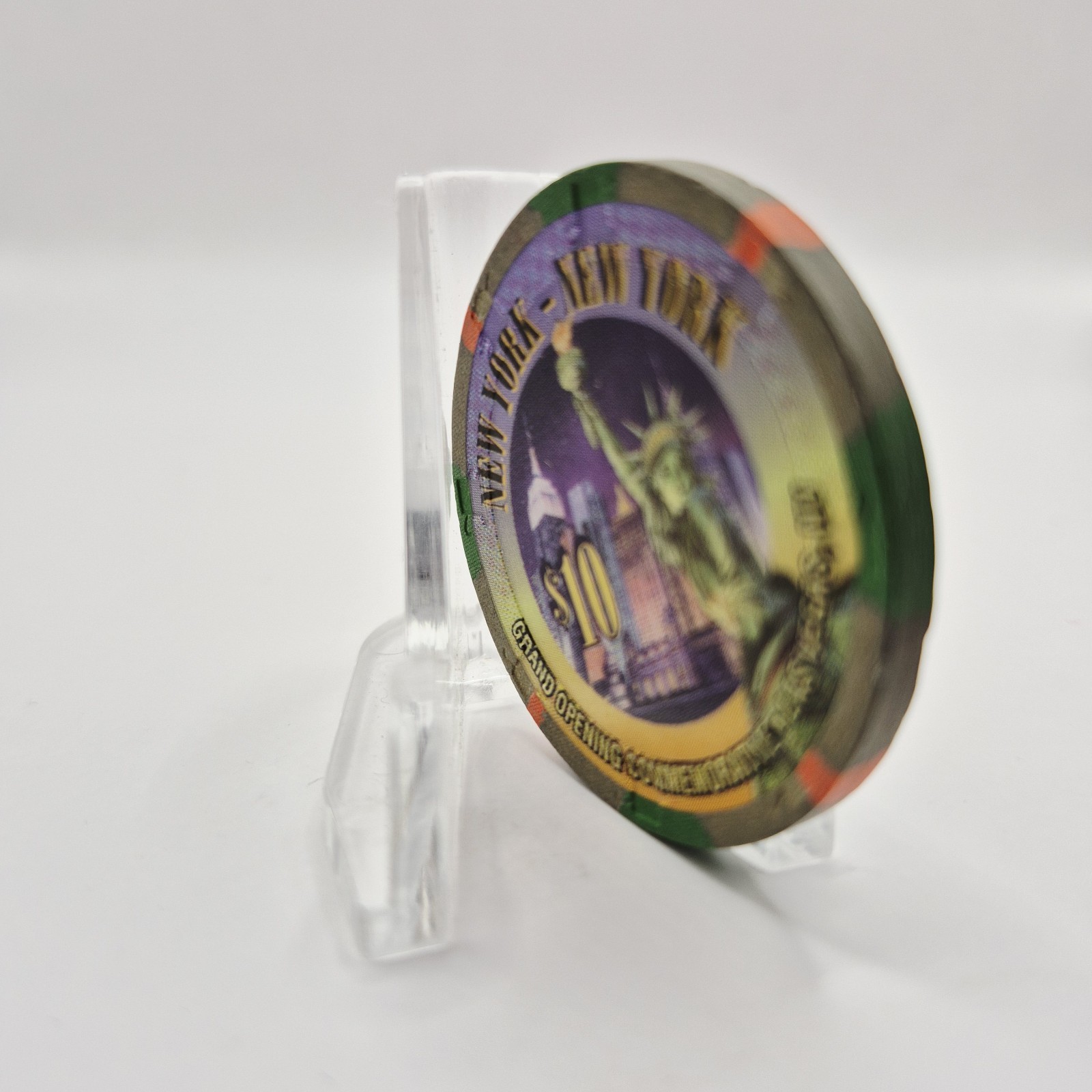 New York New York Hotel Casino Las Vegas Nevada 1997 "Grand Opening" $10 Chip