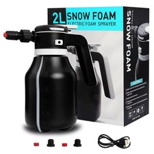 Electric Foam Sprayer,2L Portable Rechargeable Cordless Pressurized Black