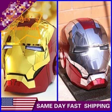 US Stock AUTOKING Iron Man MK5 1:1 Helmet Wearable Voice-controlled Cosplay Prop