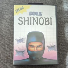 Shinobi (Sega Master System, 1988) CIB Complete in Box! Tested! With Poster