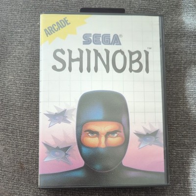 Shinobi (Sega Master System, 1988) CIB Complete in Box! Tested! With Poster