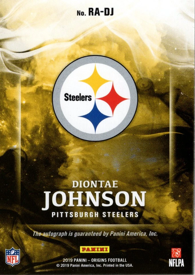2019 Panini Origins Rookie Autographs #23 Diontae Johnson Auto - NM-MT - Image 2 of 2