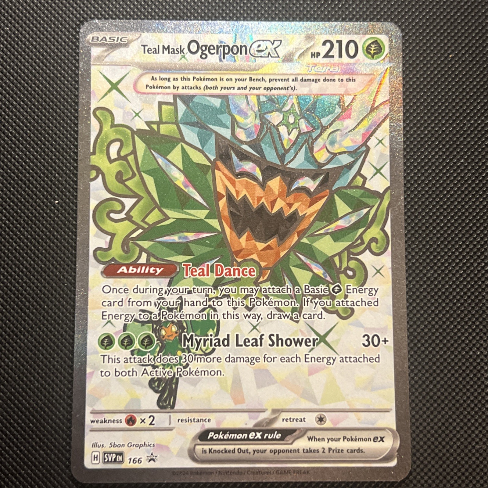 Teal Mask Ogerpon EX SV166 Pokemon Black Star Promo Ultra Rare NM