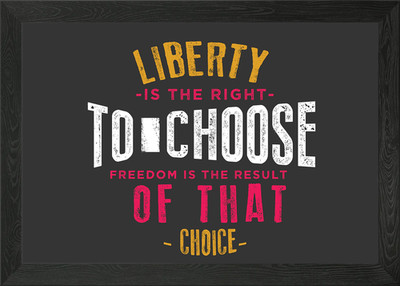 freedom is the result Framed Wall Art Poster Canvas Print Picture