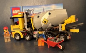 LEGO CITY: Cement Mixer ~ 60018 ~ 100% Complete with Manual ~ Retired