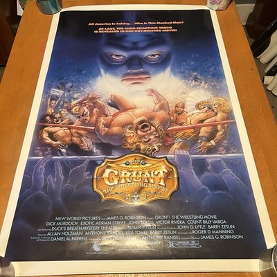 Grunt! The Wrestling Movie Original 1985 Rolled 1sh Poster Mad Dog Joe DeCurso