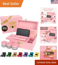 Airtight Stash Storage Box - Large Lockable Bamboo Container