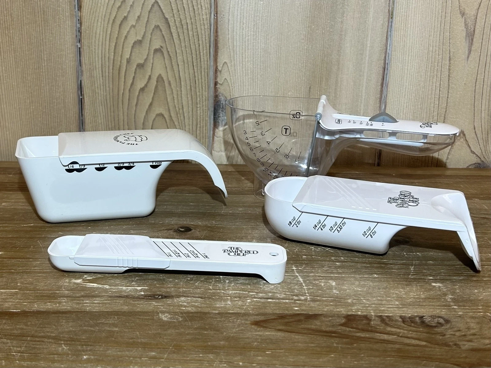 PAMPERED CHEF~Adjustable Measuring Set Sliding Spoons & Sliding Cups