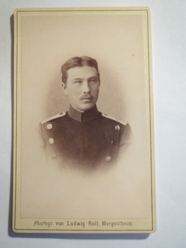 Mergentheim - Soldat Renner in Uniform - Portrait / CDV - Bild 1 von 1