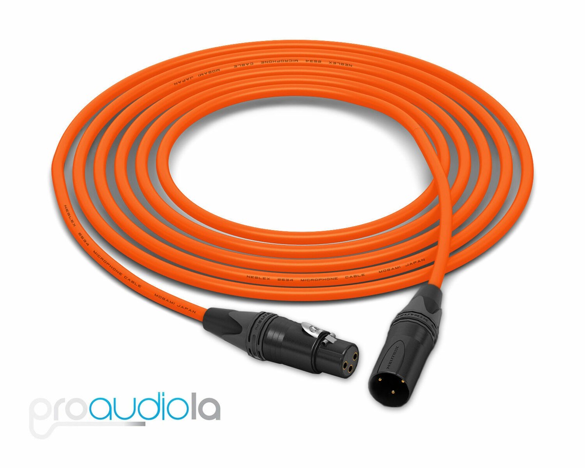 Mogami Quad 2534 Cable | Neutrik Gold XLR-F to XLR-M | Orange 45