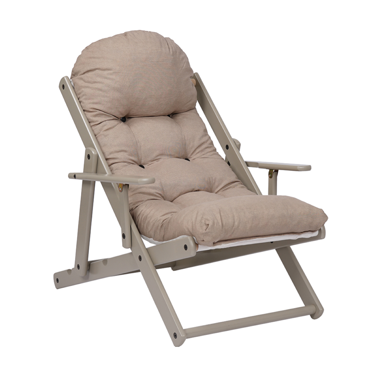 Poltrona in legno pieghevole 3 posizioni - Messico telaio Tortora