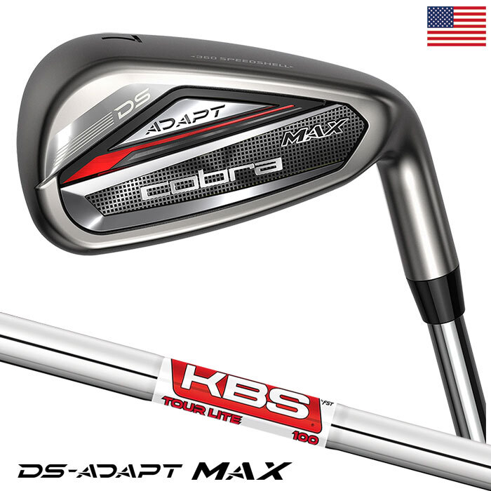 Cobra DS-ADAPT MAX 2025 Iron Set 6-9+Pw with KBS Tour Lite S Flex Shafts