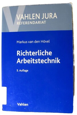 Richterliche Arbeitstechnik von Markus van den Hövel, Vahlen 2013