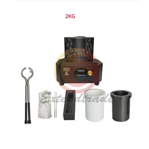 Produktbild von Goldschmelzmaschine 2 Kg – Induktionsofen Für Gold, Silber & Co. – Schmilzt In 5 Min. Bei Bis Zu 1450°C – Inkl. Tiegel & Zange