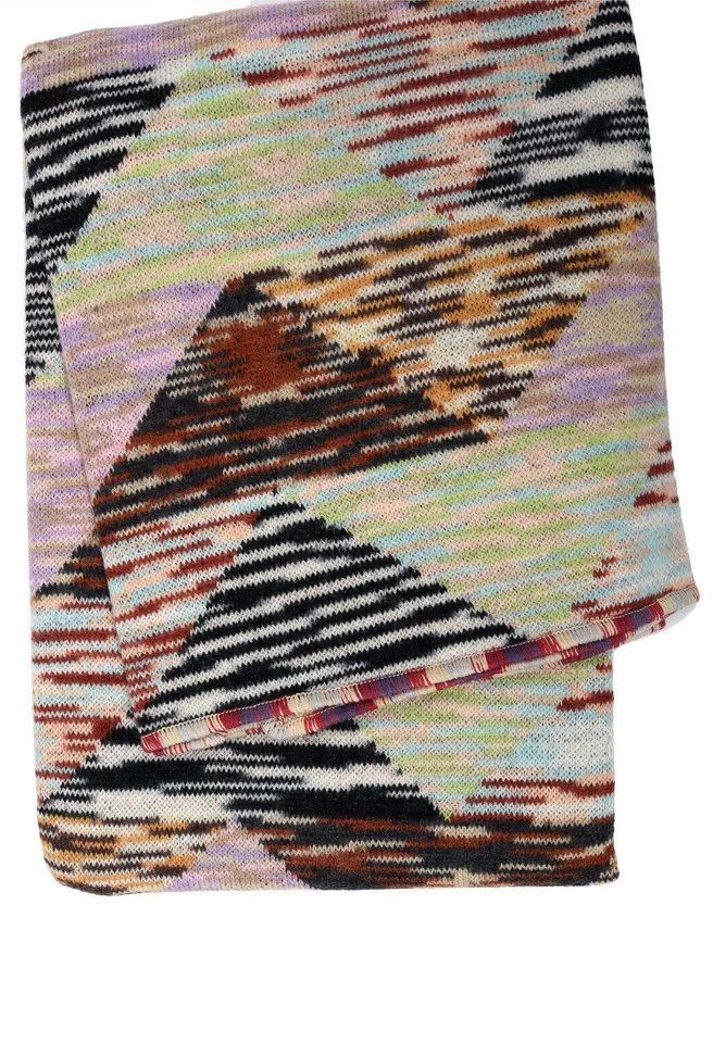 MISSONI HOME Wohndecke 100% WOLLE PATCHWORK 140x190cm 1350gr ILENIA T42 SPECIAL - Bild 4 von 4