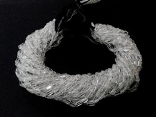 1 nić naturalny kryształ kwarc kwadratowy gładki 4x7-5x8mm luźne koraliki 12 cali