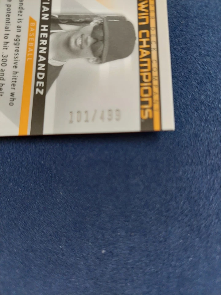 Cristian Hernandez 2022 UD Goodwin Champion Splash Color Orange Prism #101/499 - Image 4 of 4