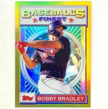 2020 Topps Finest Flashbacks #17 Bobby Bradley RC Gold Refractor rookie card /50