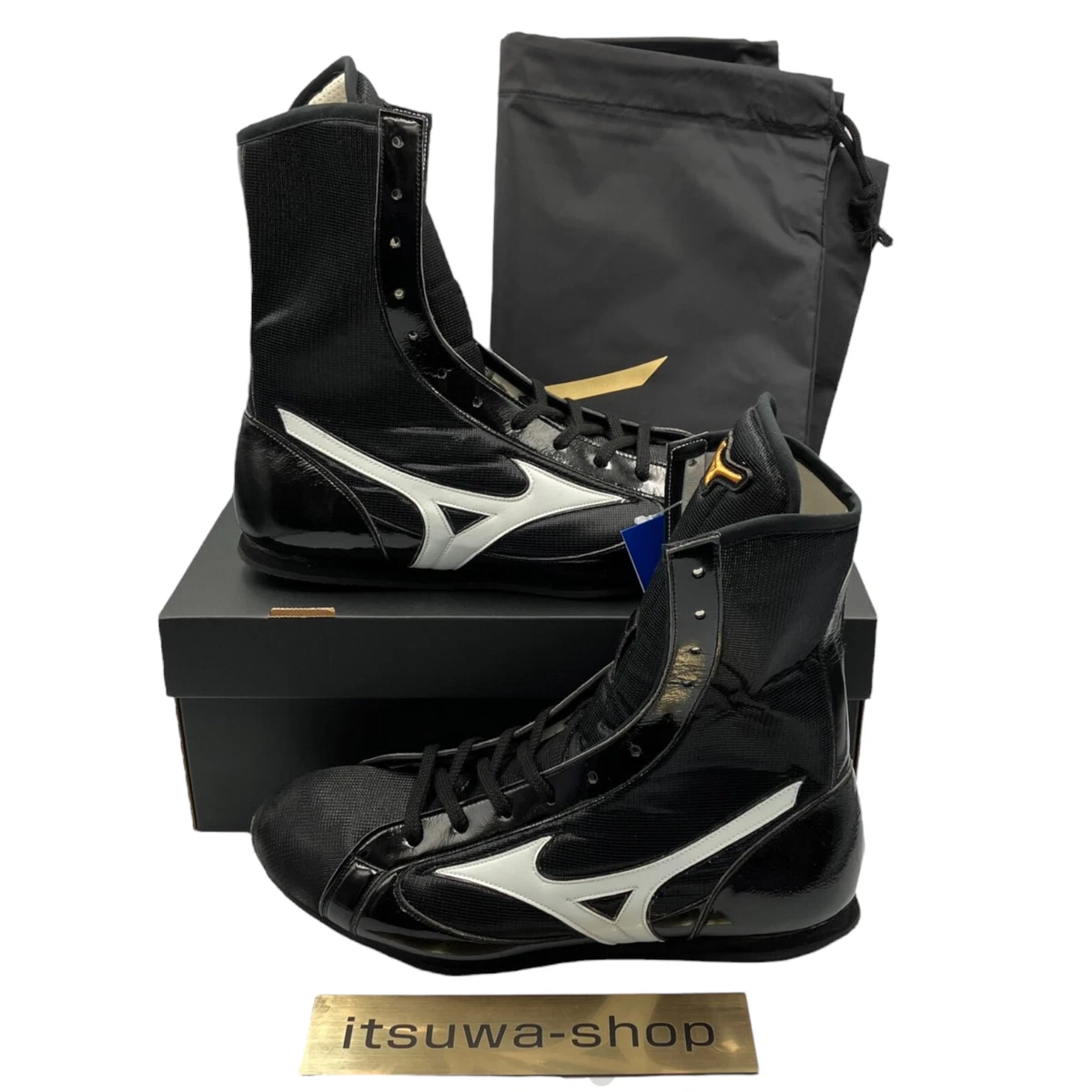 MIZUNO Boxing Shoes Finisher MID Black White 21GA2310 23 29cm NAOYA INOUE NEW