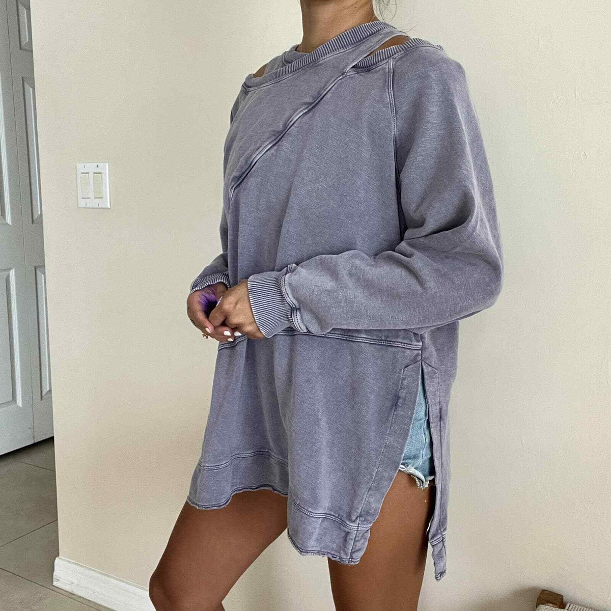 pilcro crossover sweatshirt