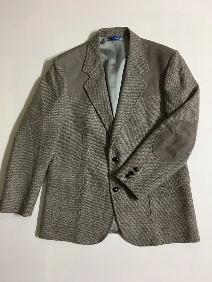 MINT Pendleton Men's 42 Grey Wool Tweed 2-Button Sport Coat Jacket Blazer - Image 3 of 4