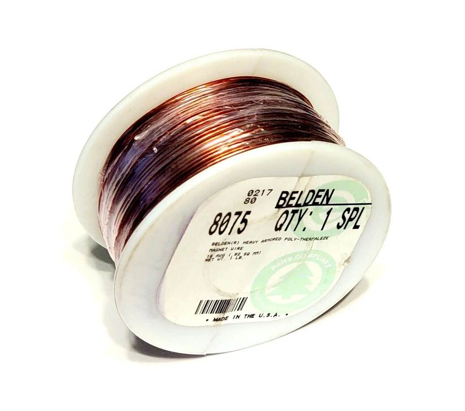 BELDEN 8075, alambre magnético, poli-termaleze blindado pesado, 18 AWG, 1 carrete Foto 2 de 2