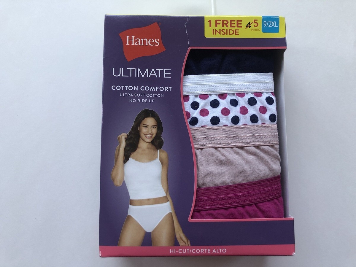 Hanes Ultimate Girl's 5 Pack Mutandine Bikini In Cotone Elasticizzato | Multicolore