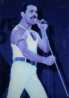 FREDDIE MERCURY PHOTO LIVE AID 1985 ELITE UNIQUE QUEEN IMAGE UNRELEASED 12 INCHS