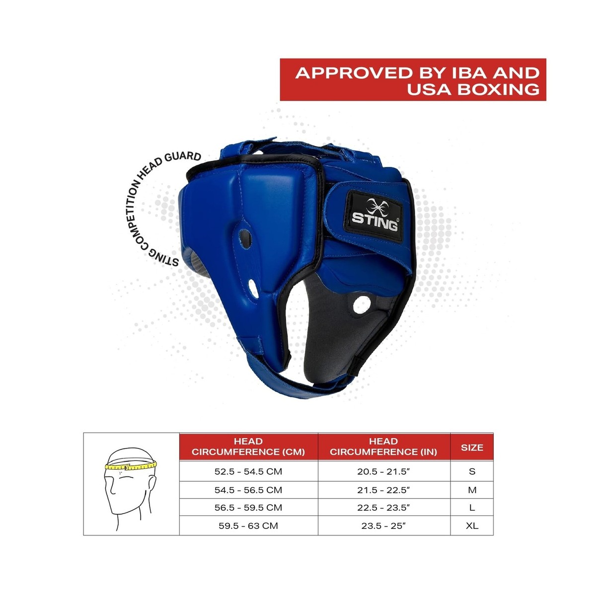 STING Competition Head Guard, IBA-Approved and USA Boxing-Approved