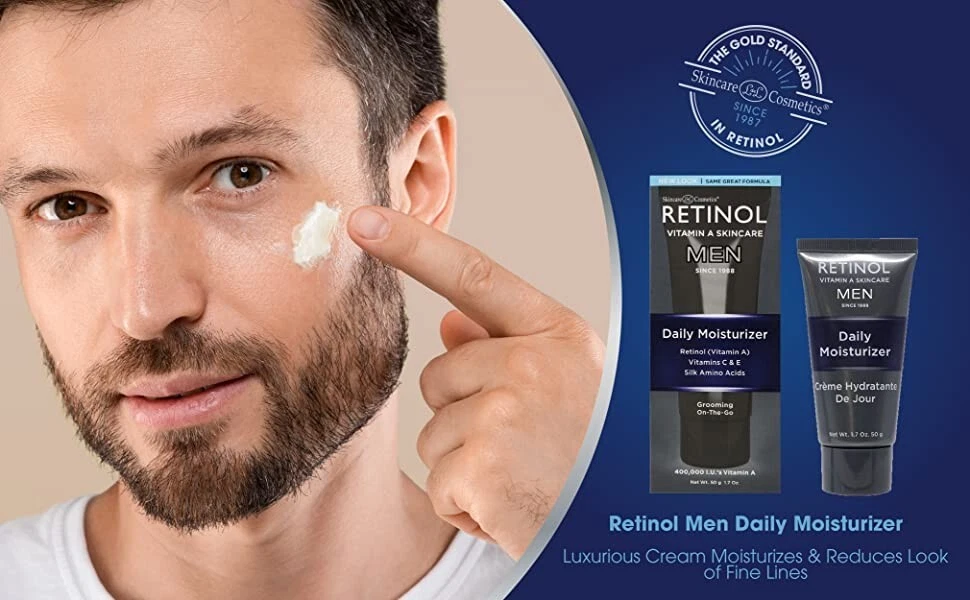 Skincare Cosmetics MEN S Retinol Daily Moisturizer Vitamins A C E 1.7 oz 30ml