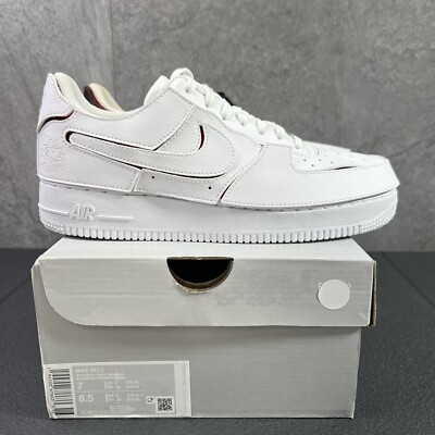 Nike Air force 1/1 Low Size 8.5 Womens White Red Sneakers