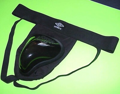 AN UA STYLE, BLACK NYLON / ELASTANE, 2XL / XXL CUP JOCKSTRAP W/ BLACK HARD CUP