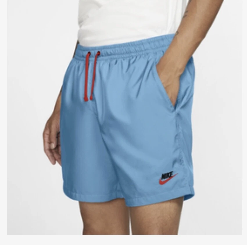 Leopardo Advertencia repentino NEW Nike Woven Flow Aqua Blue Red Black Shorts AR2382-447 Size Large - XXL  | eBay