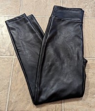 Abercrombie  Fitch Sz S Faux Leather Leggings black womens 4124