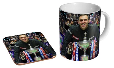 Ronnie O'sullivan Snooker Champion - Kaffee-/Teebecher und Untersetzer Geschenkset