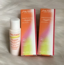 2 x Shiseido Urban Environment Vita-Clear SPF42 Sunscreen With Vitamin C ~ 7ml E