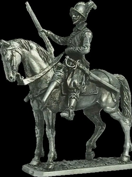 Tin Toy Soldier On A Horse4 54 Mm Unpainting European Arquebuser Instrasol Com