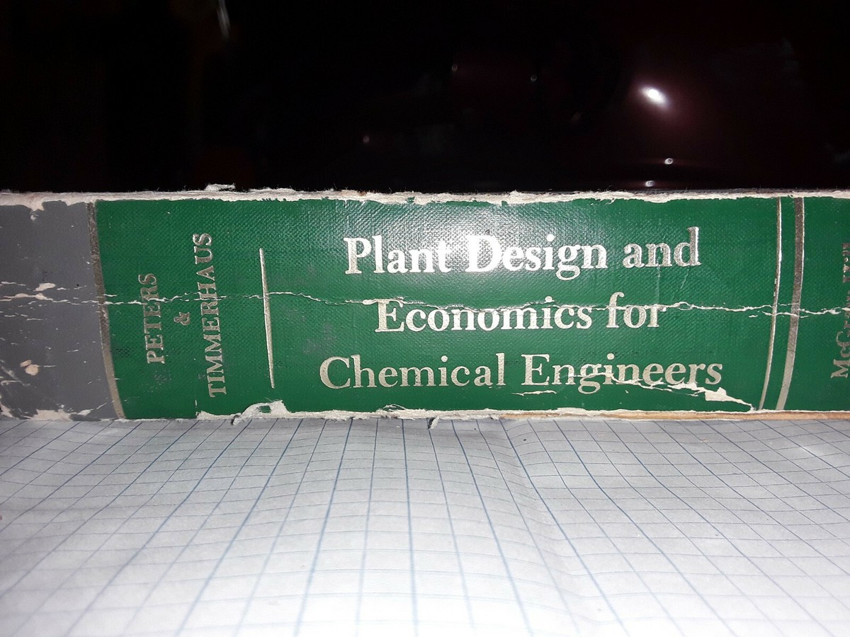 Plant Design and Economics for Chemical Engineers (Peters and Timmerhaus;  1968) | eBay
