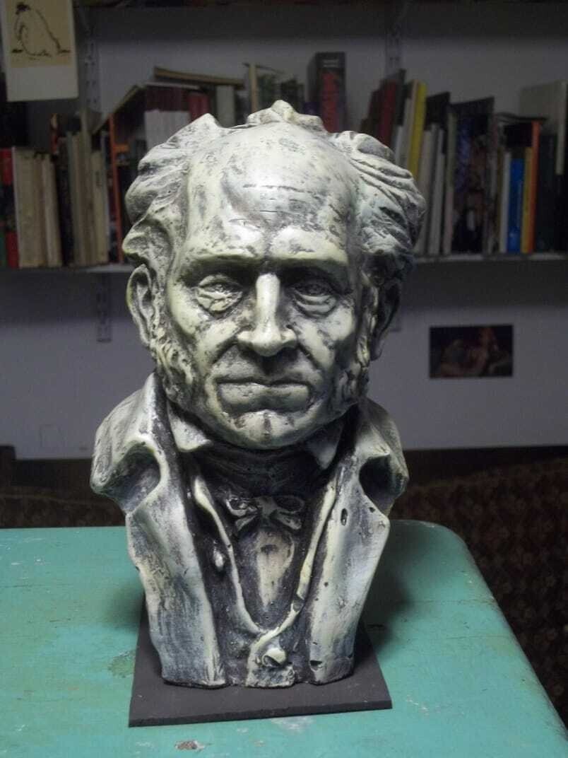ARTHUR SCHOPENHAUER BUST - Statue Figure Sculpture German Philosopher Philosophy