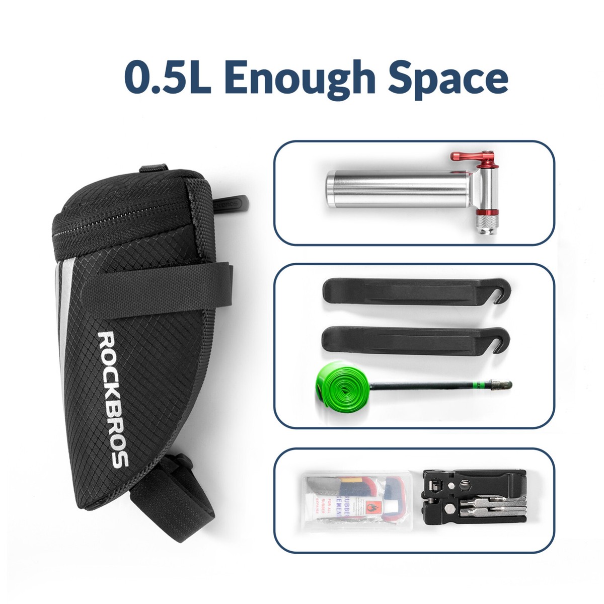 Wasserdichte Fahrrad-Satteltasche Mit Flaschenhalter - Kompakt Für MTB & E-Bike