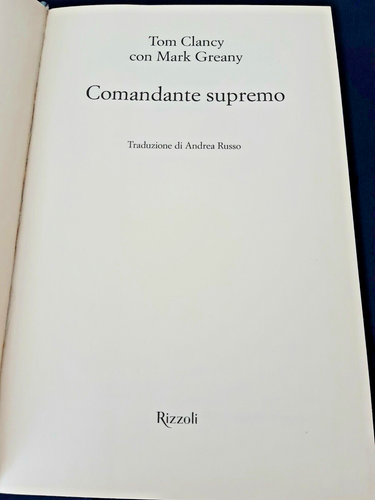 Libro di Tom Clancy Comandante Supremo prima edizione Rizzoli 2016 come nuovo - Foto 6 di 12
